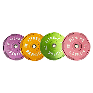 Nouvelles plaques de poids de musculation EIGFOH en caoutchouc pur couleur macaron, haute densité, pour usage commercial et entraînement à domicile - Product Image 1