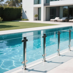 Balustrades en verre dépoli d'élégance moderne <span class=keywords><strong>pour</strong></span> la sécurité et l'intimité en extérieur, escaliers et centres commerciaux, tailles personnalisables - Product Image 5