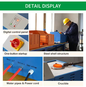 Petit four de fusion de fer en acier 1000Kg industrie four de fusion d'or de métaux précieux industriels 600 Furnace-2200F du Nord - Product Image 4