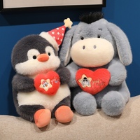Jouets en Peluche Pingouin Super Doux Personnalisés et Adorables pour la Saint-Valentin avec Fonction Anti-Stress
