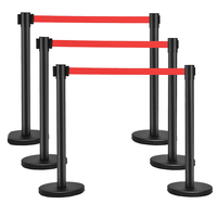 Support de ceinture en métal rétractable pour lignes de file d'attente d'aéroport