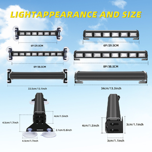 Nouvelle barre lumineuse LED longue, lumière d'avertissement RGB clignotante, <span class=keywords><strong>bande</strong></span> lumineuse d'avertissement <span class=keywords><strong>pour</strong></span> voiture, aimant, toit <span class=keywords><strong>de</strong></span> camion tout-terrain, <span class=keywords><strong>bande</strong></span> lumineuse d'urgence clignotante - Product Image 2
