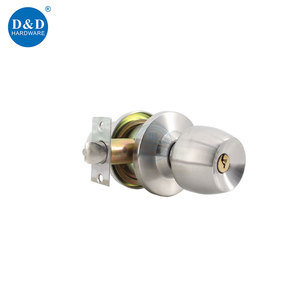 Phòng tắm thép không gỉ lockset hình trụ <span class=keywords><strong>Door</strong></span> Knob khóa với phím cho khu dân cư xây dựng - Product Image 2
