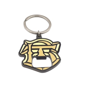 فتاحة زجاجات معدنية مخصصة رخيصة من الفولاذ المقاوم للصدأ كتذكار، مع ميدالية مفاتيح مطلية بالمينا الناعمة أو الصلبة للبيرة والنبيذ - Product Image 3