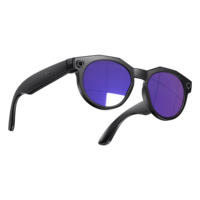 Lunettes intelligentes W611 Pro avec caméra IA, transfert Wi-Fi, appels vidéo HD, reconnaissance photo IA, traduction, assistant vocal IA, lunettes connectées
