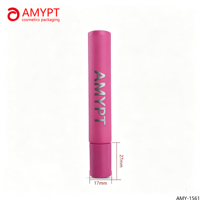 Tube de brillant à lèvres vide de 19 mm avec silicone transparent, impression personnalisée, tube de baume à lèvres en plastique à presser, emballage cosmétique pour huile à lèvres