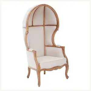 Thiết kế đặc biệt duy nhất Ghế phòng chờ linen vải phòng chờ giải trí mộc mạc pháp phong cách Porter ghế cổ điển Solida gỗ Ballon ghế