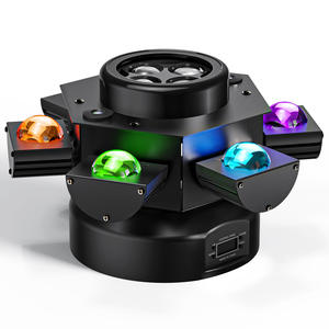 DJ Lights 6 Arm Bee Eyes LED Beam Moving Head Light avec R G Laser Effects DMX Éclairage de scène <span class=keywords><strong>pour</strong></span> Disco Music Dance Party - Product Image 4