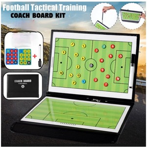 Tableau tactique pliable en cuir, outil d'entraînement <span class=keywords><strong>de</strong></span> <span class=keywords><strong>football</strong></span> portable, équipement d'entraînement pour la stratégie d'équipe - Product Image 3