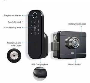 Security <b>Smart</b> Rim <b>Lock</b> Fingerprint Digital Door <b>Lock</b> Manufacturer Waterproof Outdoor Gate R5 High Security Cylinder <b>Lock</b> R5 - Product Image 5