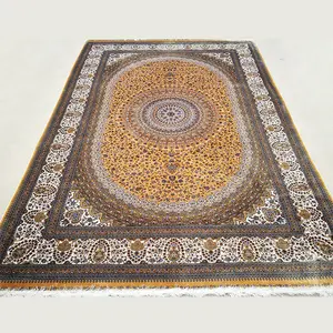 Karpet bohemian ruang tamu karpet Persia mewah buatan tangan sutra muslim karpet doa