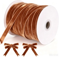 Ruban en velours de luxe uni, coloré et doux, en rouleau de 25 à 50 yards, pour boîtes à bijoux et accessoires de coiffure DIY, vente en gros