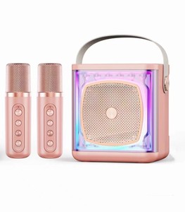 เครื่องคาราโอเกะกลางแจ้งในตัวพร้อมแบตเตอรี่ไมค์ไร้สายแบบคู่พกพาใส YS308 - Product Image 1