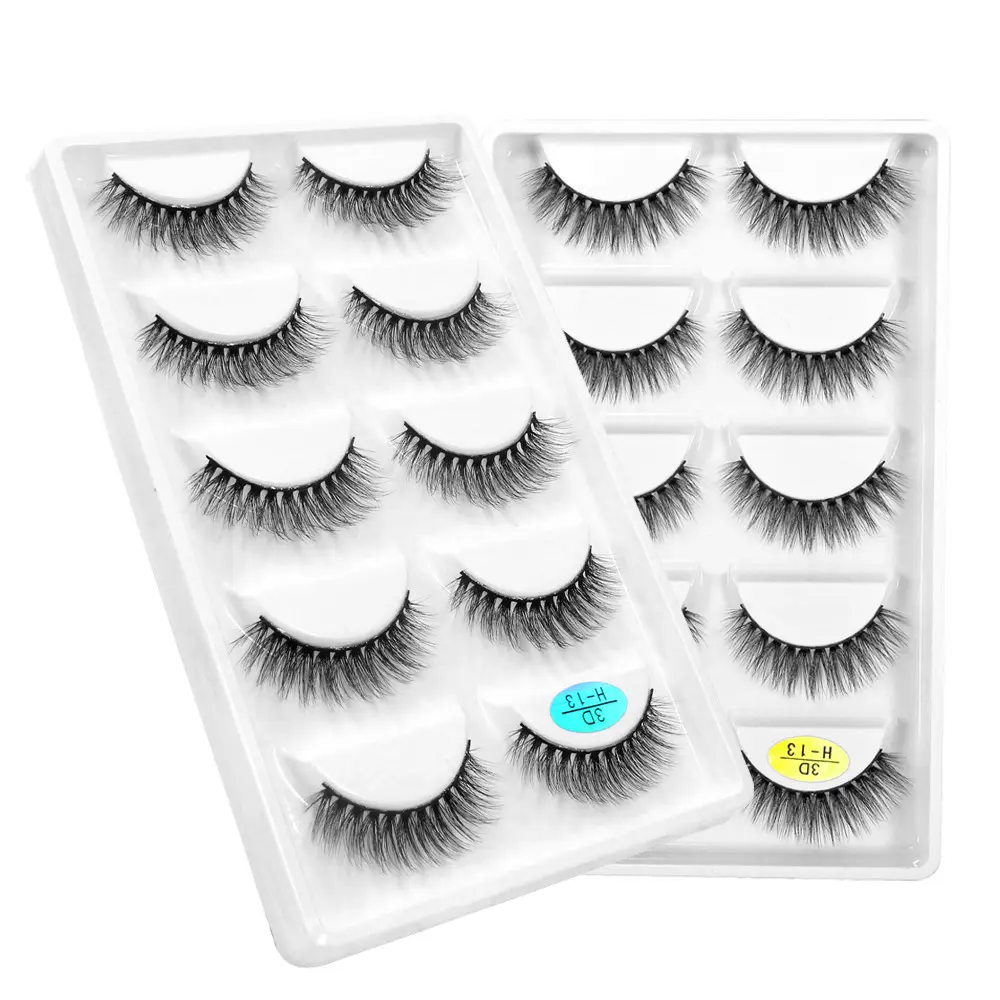 5 Pairs H01-H16 5 H Series Natural Looking 3D Multi-Layer Imported Fibers False Eyelashes Wholesale