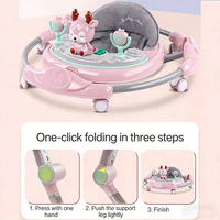 Marche-bébé pliable pour apprendre à marcher, jouet populaire pour bébés avec roues pliables faciles à utiliser et fonctionnalités interchangeables