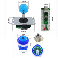 Kit DIY 2-en-1 pour joueurs : Manette de jeu USB à latence zéro pour PC MAME, Joystick avec bouton poussoir transparent de 28 mm pour Raspberry Pi