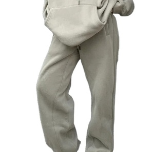 Pantaloni della tuta bianchi all'ingrosso di alta qualità da <span class=keywords><strong>donna</strong></span> pantaloni larghi con <span class=keywords><strong>tasche</strong></span> con Logo personalizzato pantaloni della tuta da <span class=keywords><strong>donna</strong></span> - Product Image 2