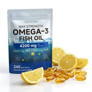 <span class=keywords><strong>Huile</strong></span> <span class=keywords><strong>de</strong></span> <span class=keywords><strong>poisson</strong></span> moléculairement distillée <span class=keywords><strong>de</strong></span> qualité supérieure 4200 mg |   Complément alimentaire Omega 3 sans reflux |   Gélules <span class=keywords><strong>de</strong></span> DHA EPA <span class=keywords><strong>de</strong></span> haute pureté OEM - Product Image 1