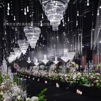 Lustre de salle de mariage, luminaires suspendus, lustre en cristal, décoration de plafond de mariage, lumière de lustre en acrylique