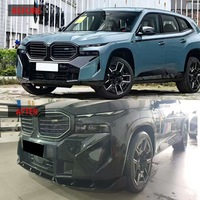 Kit carrosserie aérodynamique SKY Design pour BMW XM G09 : Lame avant, diffuseur arrière, jupes latérales en plastique ABS noir brillant, fixation par boulons