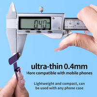 Mini kit d'accessoires pour téléphone en acier inoxydable ultra-mince, coussinet de lanière, pince à trou silencieux, autocollant arrière en métal et connecteur suspendu latéral