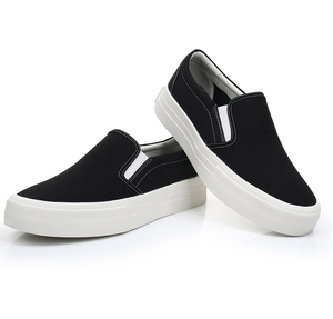 <span class=keywords><strong>Zapatillas</strong></span> de Lona <span class=keywords><strong>Blancas</strong></span> y Negras Estilo Slip-On OEM, Zapatos para Caminar para <span class=keywords><strong>Hombre</strong></span> y Mujer - Product Image 2