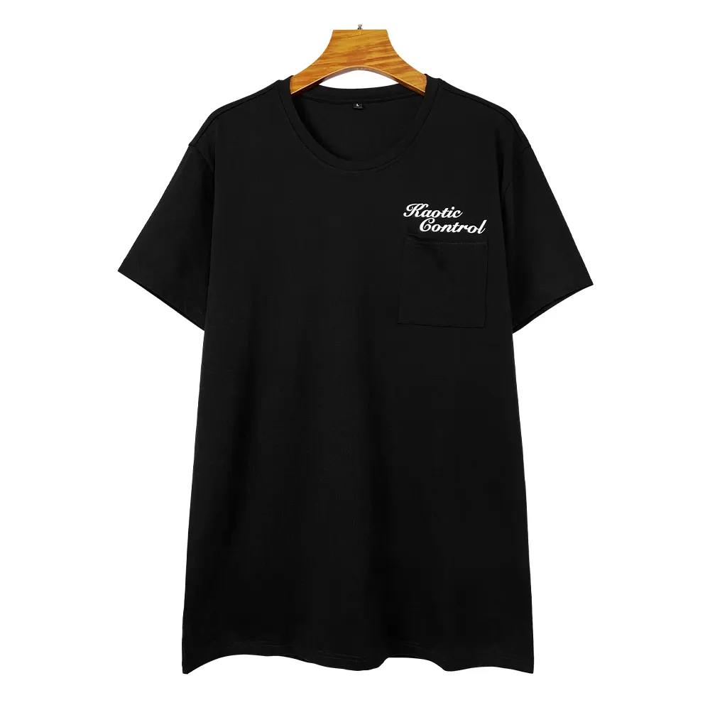 Individuelles Logo siebdruckt schwarz Unisex 220 gsm Baumwolle T-Shirts