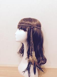 ريشة بوهيمية هيبي على الطراز العرقي إكسسوار الشعر الغجري الهندي - Product Image 2