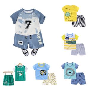 2026 Heißer Verkauf Sommer Baby Jungen 2-teilige T-Shirt-Kleidungssets – 100 verschiedene Designs Großhandel Kinderbekleidung - Product Image 1