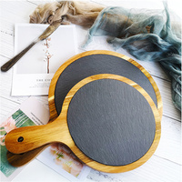 Plateau de service en marbre et bois d'acacia, planche à découper, écologique, pour fêtes, décoration de la maison, cadeau, set de table