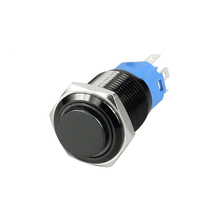 12MM Mounting Hole Moushroom Head Push Button Switch 2Pin Latching IP67 Waterproof Plastic Mini Push Button Switch Without LED