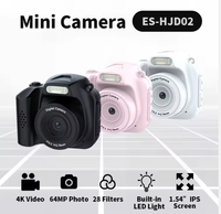 Cámara Digital 4K, Videograbadora de Bolsillo para Selfies de Viaje, Mini Cámara Portátil Pequeña, Vintage, Compacta y Micro para Estudio