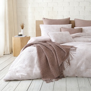 Ensemble de literie 8 pièces style Ferme Moderne, beige, texture gaufrée, tissu doux lavé, pour chambre principale et chambre <span class=keywords><strong>d</strong></span>'amis - Product Image 6