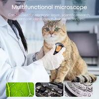 365 Portable Digital Electron Microscope 2MP 500X Magnifier PC Support 8LED Lens Folding Autofocus Microscope for Mobile Repair