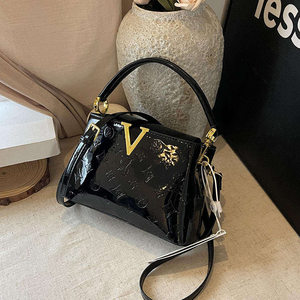 Sac à main de luxe tressé en PU pour femme 2026, pochette à fermeture éclair, style américain, lettres gaufrées, doublure en cuir véritable, modèle unique - Product Image 1