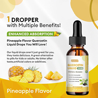 Marque privée 100% gouttes liquides naturelles de quercétine 5 en 1 avec bromélaïne sureau pour la santé immunitaire et les soins de la peau