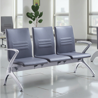 Chaise moderne en acier avec coussin en mousse durable, pieds antidérapants amovibles, design écologique pour les espaces publics