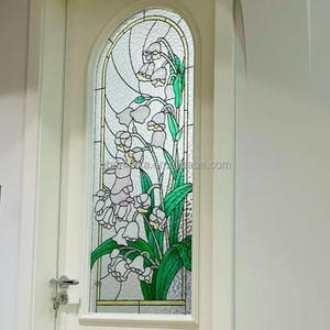 Prix de gros vitrail motif imprimé personnalisé verre coloré pour la décoration intérieure artistique vitrail - Product Image 5