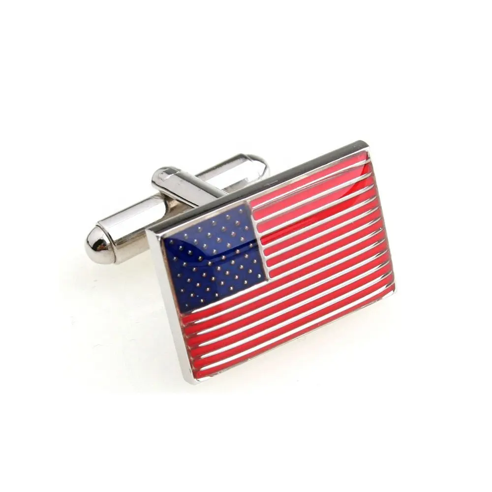 Hot Selling American Flag Cufflinks For Women or Men Shirt Accessories