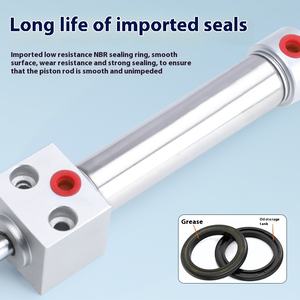 <span class=keywords><strong>Mini</strong></span> cylindre en acier inoxydable avec tête carrée MARU20 25 32 40X25X50X75X100X125 puissance pneumatique à piston plat domestique - Product Image 2