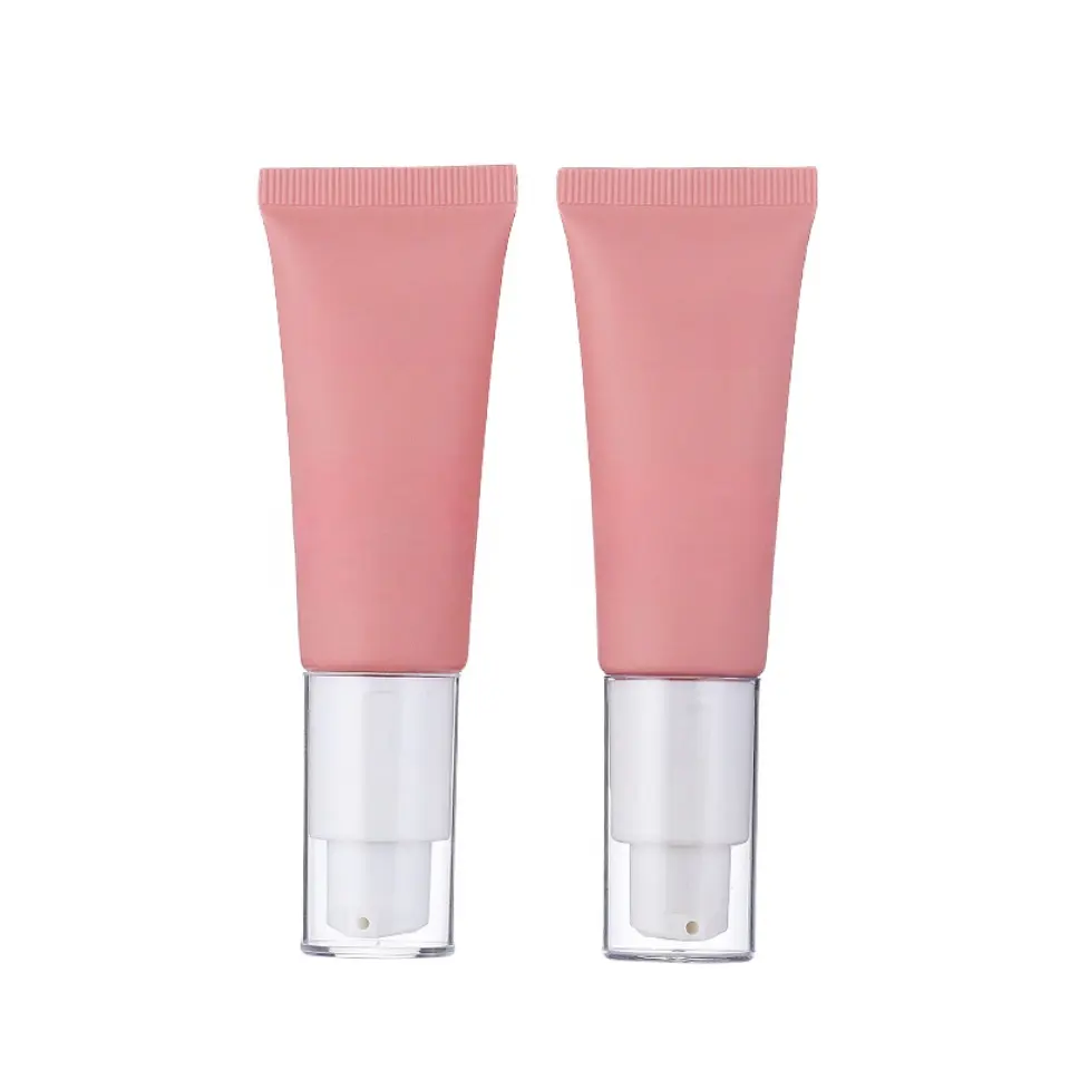 Customized 30ml 40ml 50ml Cosmetic Foundation BB Sunscreen Cream Face Skin Care Plastic Spray Airless Pump Tube