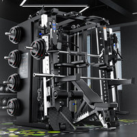 Équipement d'entraînement complet multifonctionnel pour la maison : Pont roulant, Smith Machine, cadre d'entraînement aux squats et équipement de fitness combiné