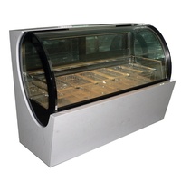 Popsicle Scoop Supermarché Ovale Verre Ventilateur Creux Affichage De Refroidissement Commercial Scoop Crème Glacée Congélateur Crème Glacée Congélateur Round Top