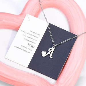 Nuova Collana da Donna 2026 in Acciaio Inossidabile con Ciondolo a Catena Bambù e Iniziale Lettera A - <span class=keywords><strong>Regalo</strong></span> Sportivo di Amicizia <span class=keywords><strong>per</strong></span> <span class=keywords><strong>Figlia</strong></span> e Famiglia - Product Image 2