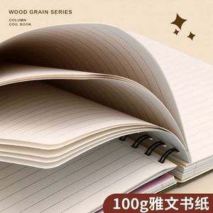 Wholesale Customized Retro Style <b>Spiral</b> <b>Notebook</b> Wood Grain Design Business Planner Paper for Meeting Promotional - Product Image 5