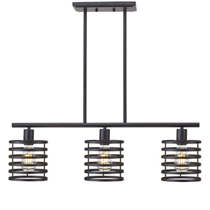 <span class=keywords><strong>Lampadari</strong></span> industriali della fattoria degli apparecchi di illuminazione del pendente dell'isola della <span class=keywords><strong>cucina</strong></span> industriale del ferro nero rustico di 3 luci per il ristorante - Product Image 1