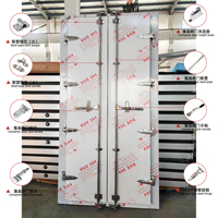 Porte de conteneur en acier étanche, cadre de porte double personnalisé avec serrure pour maison modulaire, entrepôt, usine – Vente directe