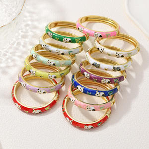 <span class=keywords><strong>Bracciale</strong></span> Panda di Chengdu, Sichuan, Gioiello per Bambini in Smalto Retrò, Braccialetto Aperto alla Moda, Bestseller da Luoghi Panoramici - Product Image 1