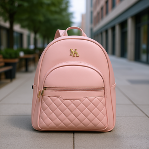 Grand sac à dos vintage de luxe pour femme, tendance, en PU avec logo personnalisé, léger, imperméable, fermeture éclair, système bandoulière - Product Image 2