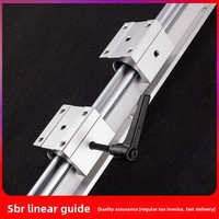 Rail de guidage linéaire verrouillable SBR10-30 pour scie à table de menuiserie, avec poignée, support en acier au carbone et curseur à axe lisse cylindrique